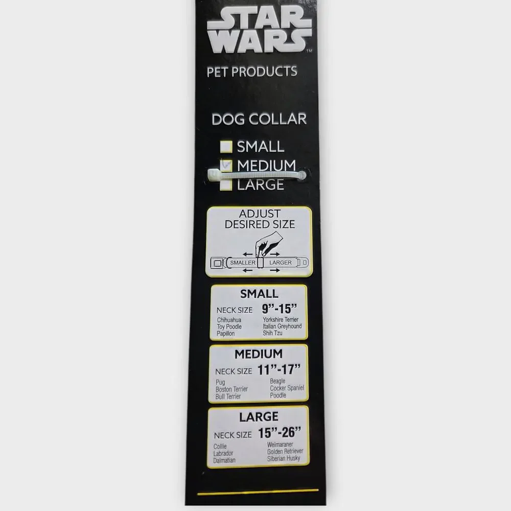 NEW Star Wars R2-D2 Dog Collar Plastic Clip Medium 15-26